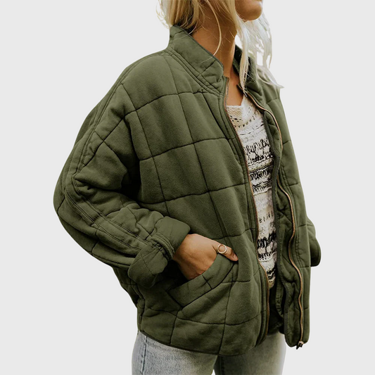 Lina | Gesteppt Jacke mit Reißverschluss im modernen Stil