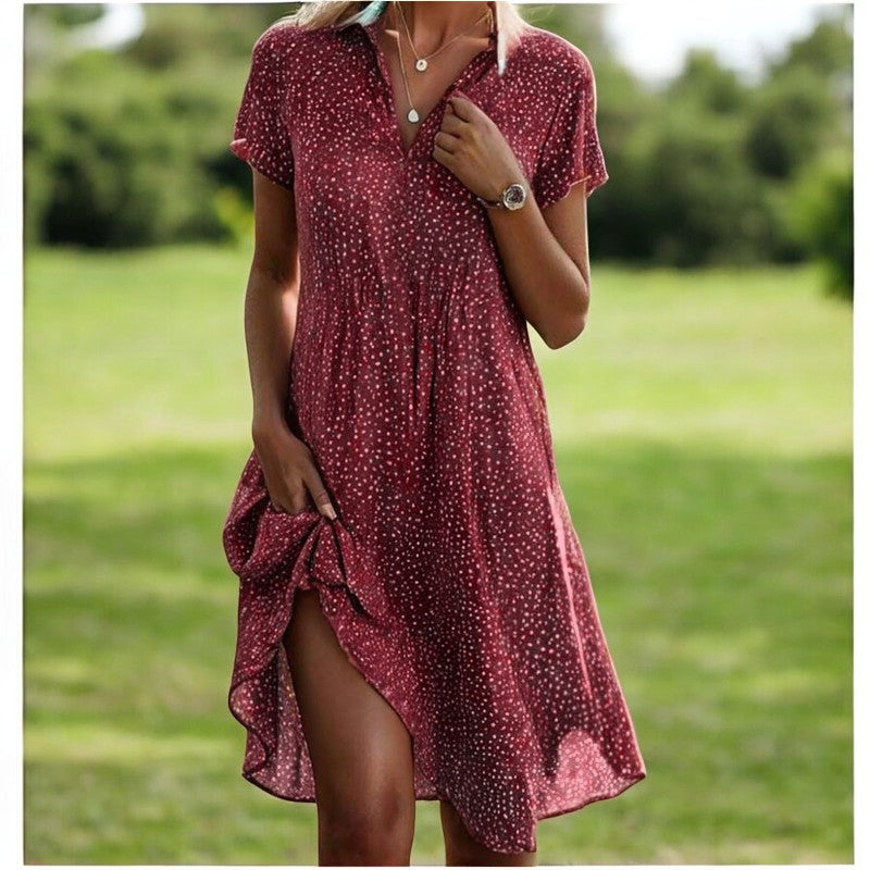 Amelie | Damen Midikleid V-Ausschnitt elegant und modern