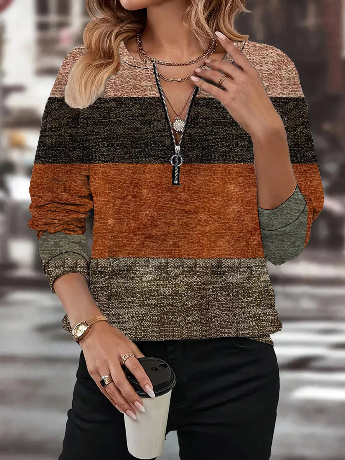 Elisa | Moderner Damenpullover mit einzigartigem Muster