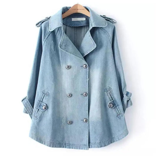 Clara | Stilvolles Denim-Cape für Damen elegant geschnitten