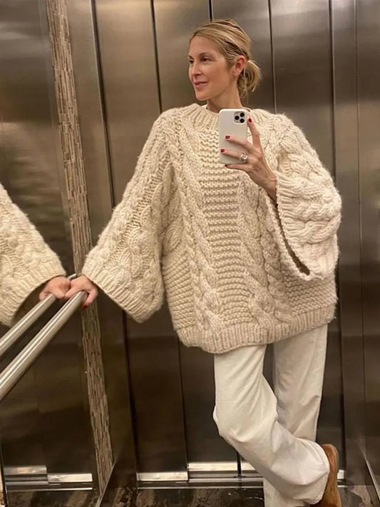 Nina | Komfortabler Oversize Strickpullover für Damen Alltagsmode