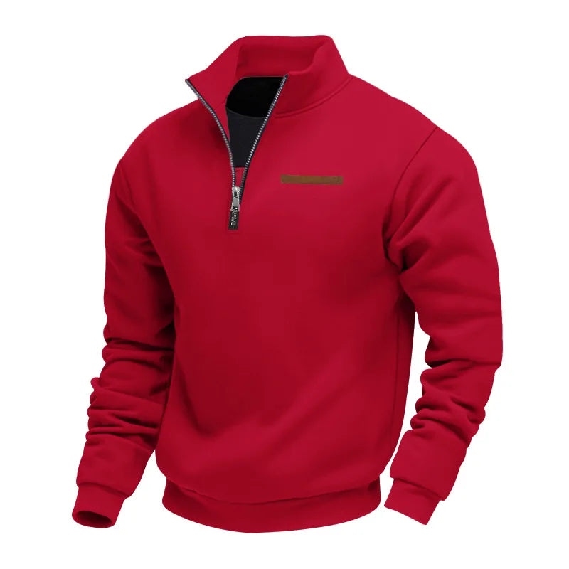 Leon | Moderner Half-Zip Pullover aus weichem Fleece