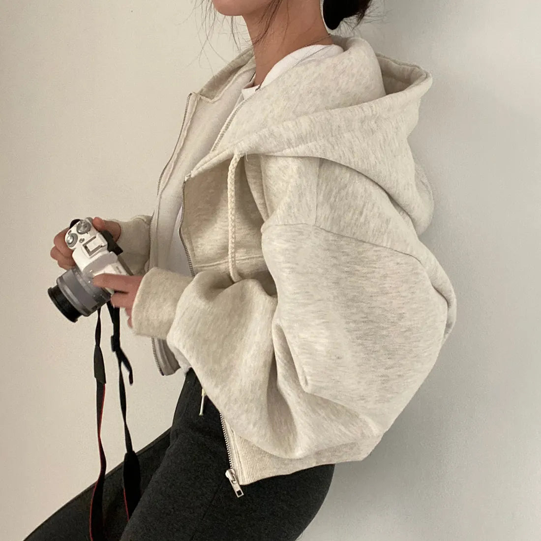 Hanna | Lässiges Sweatshirt Damen mit Reißverschluss
