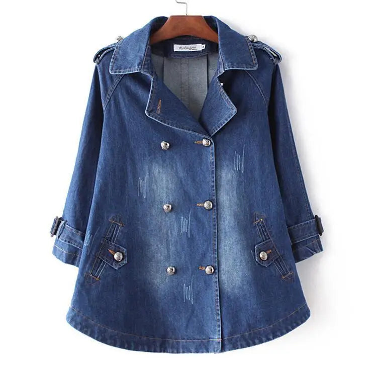 Clara | Stilvolles Denim-Cape für Damen elegant geschnitten
