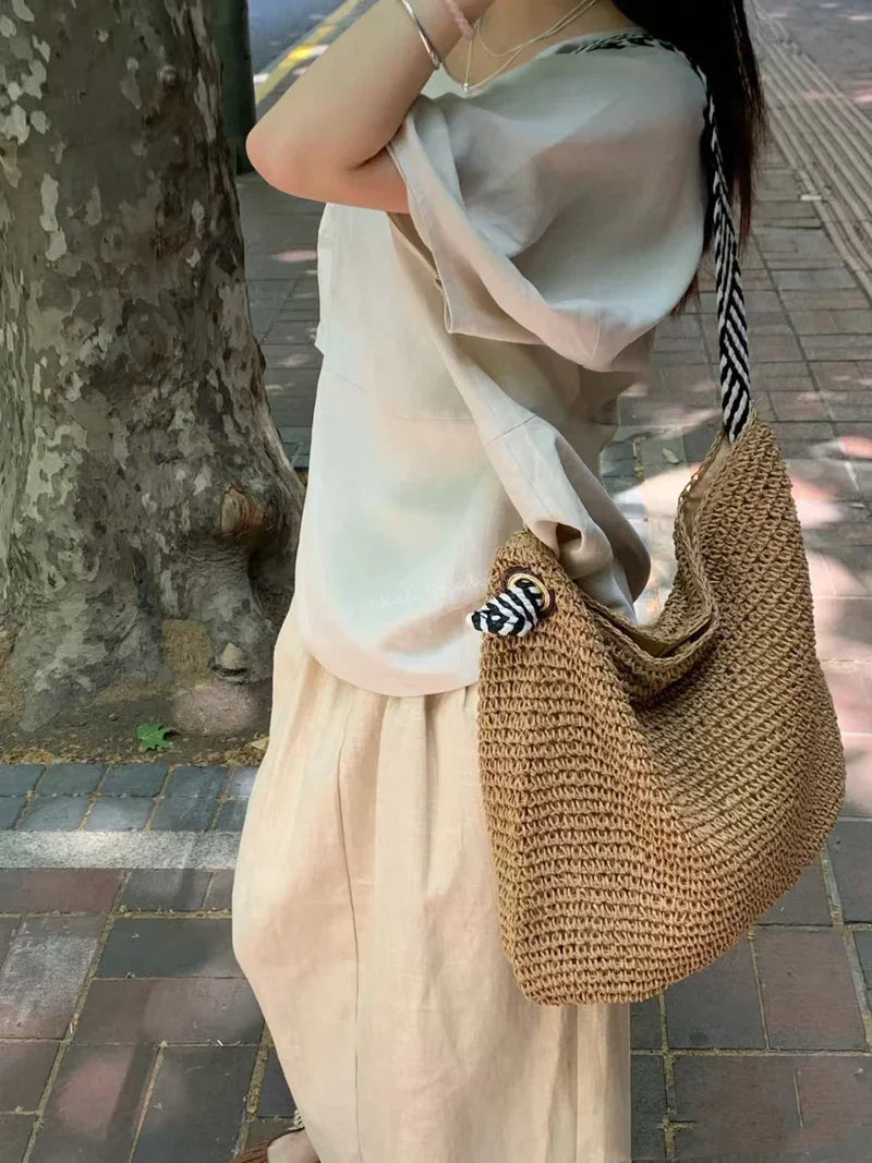 Tessa | Boho Geflochtene Tote Bag Alltagstauglich