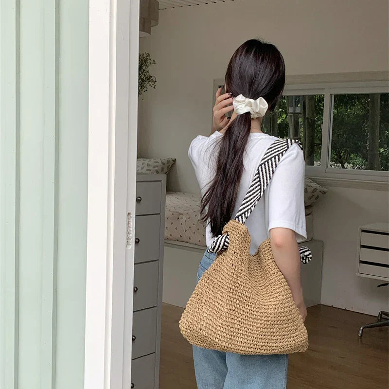 Tessa | Boho Geflochtene Tote Bag Alltagstauglich