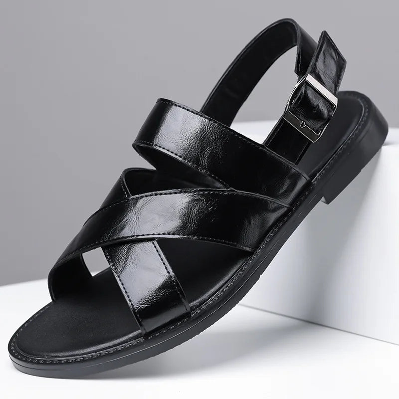 Max | Klassische Ledersandalen Herren Chic