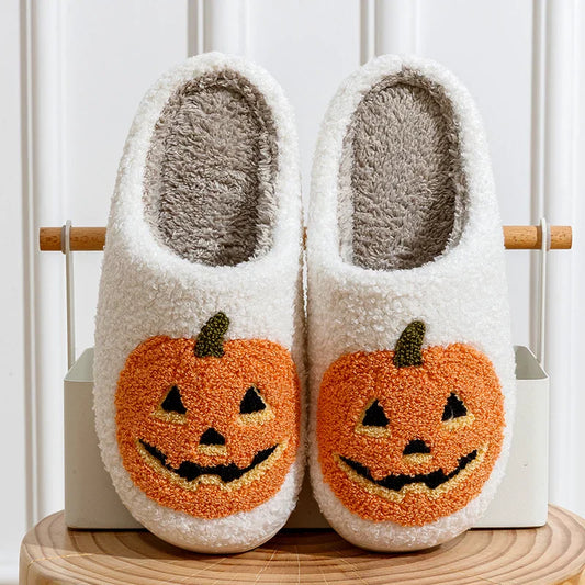Mia | Bequeme Hausschuhe mit Halloween-Kürbismotiv