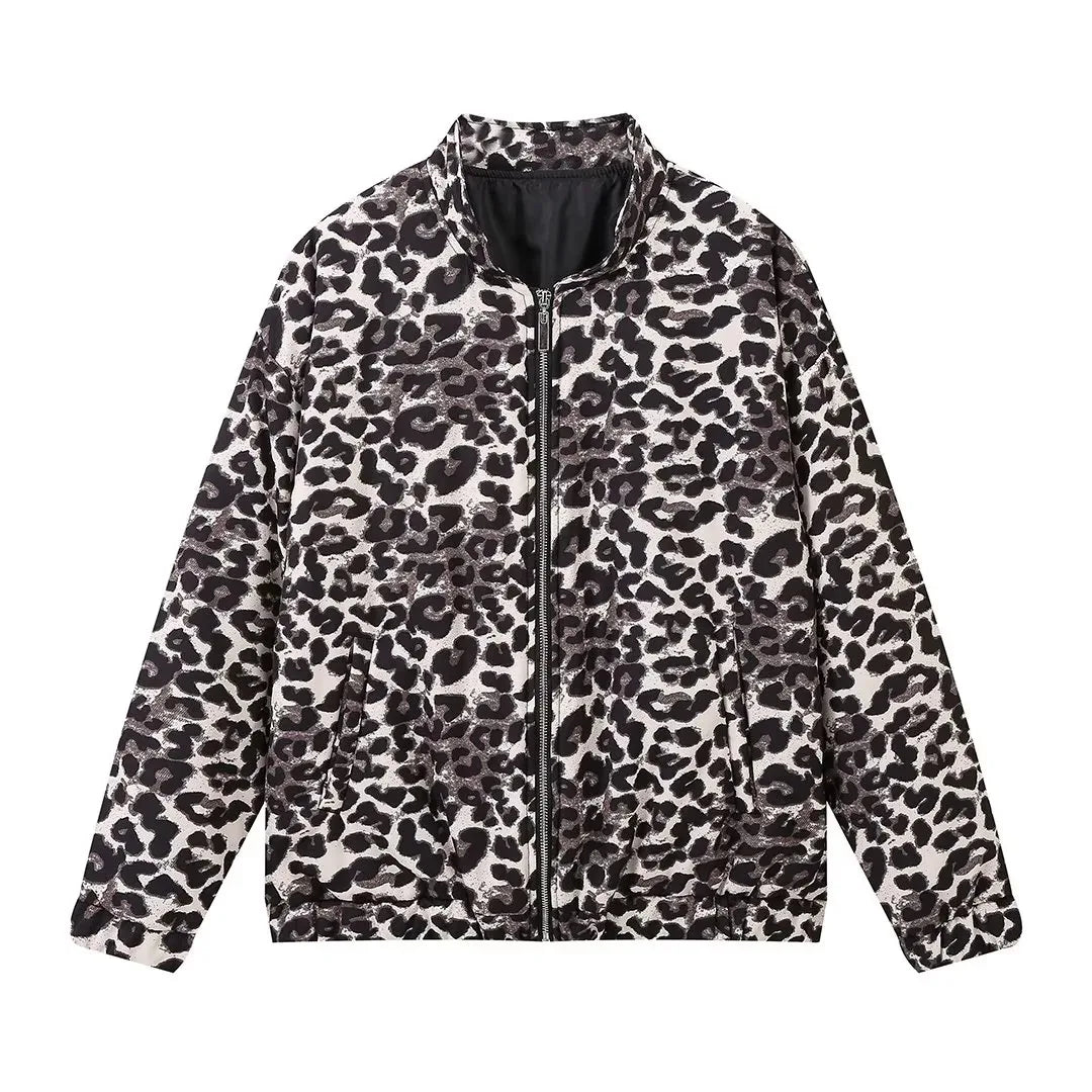 Theresa | Stylische Bomberjacke im trendigen Leopardenmuster