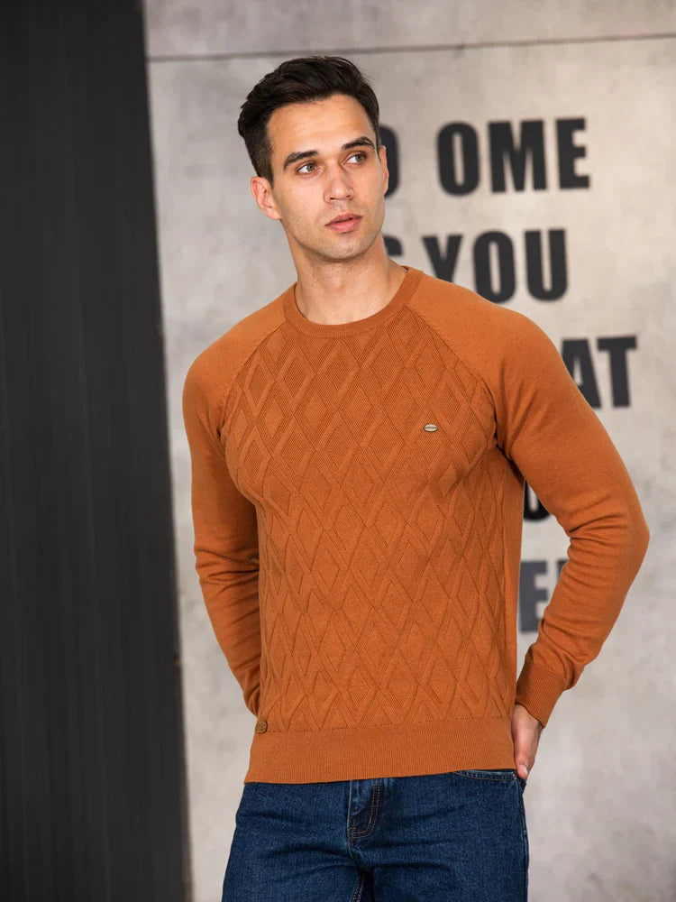 David | Modischer Pullover Herren mit Rautenmuster