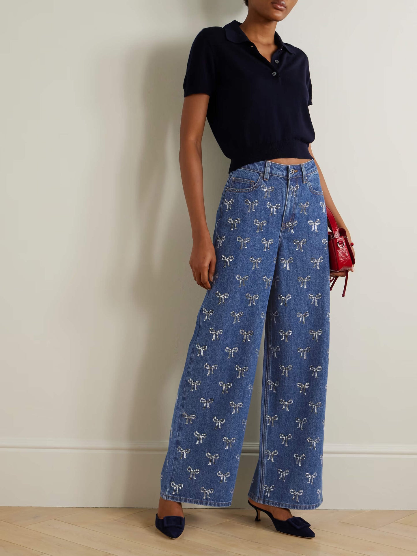Jana | Alltagstaugliche Jeans mit Schleifenprint