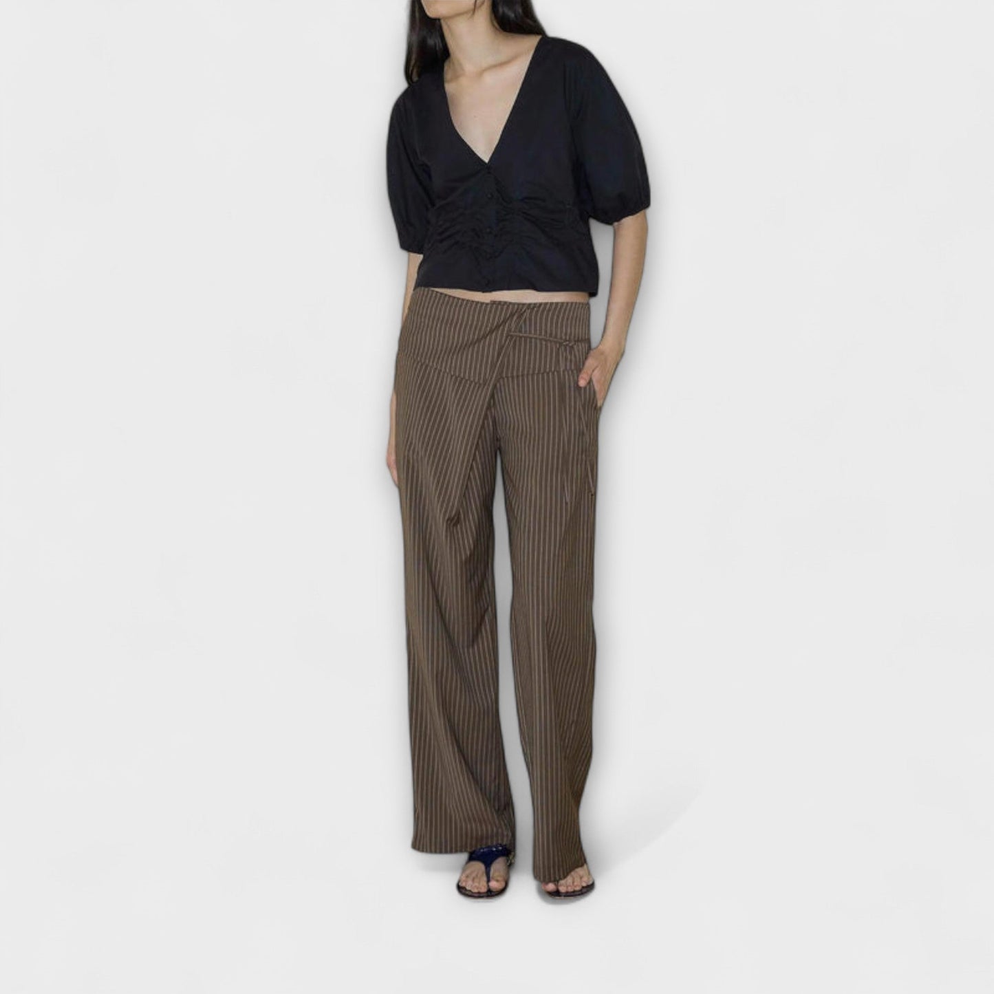 Paula | Modische Damen Hose gestreift für Alltag und Arbeit