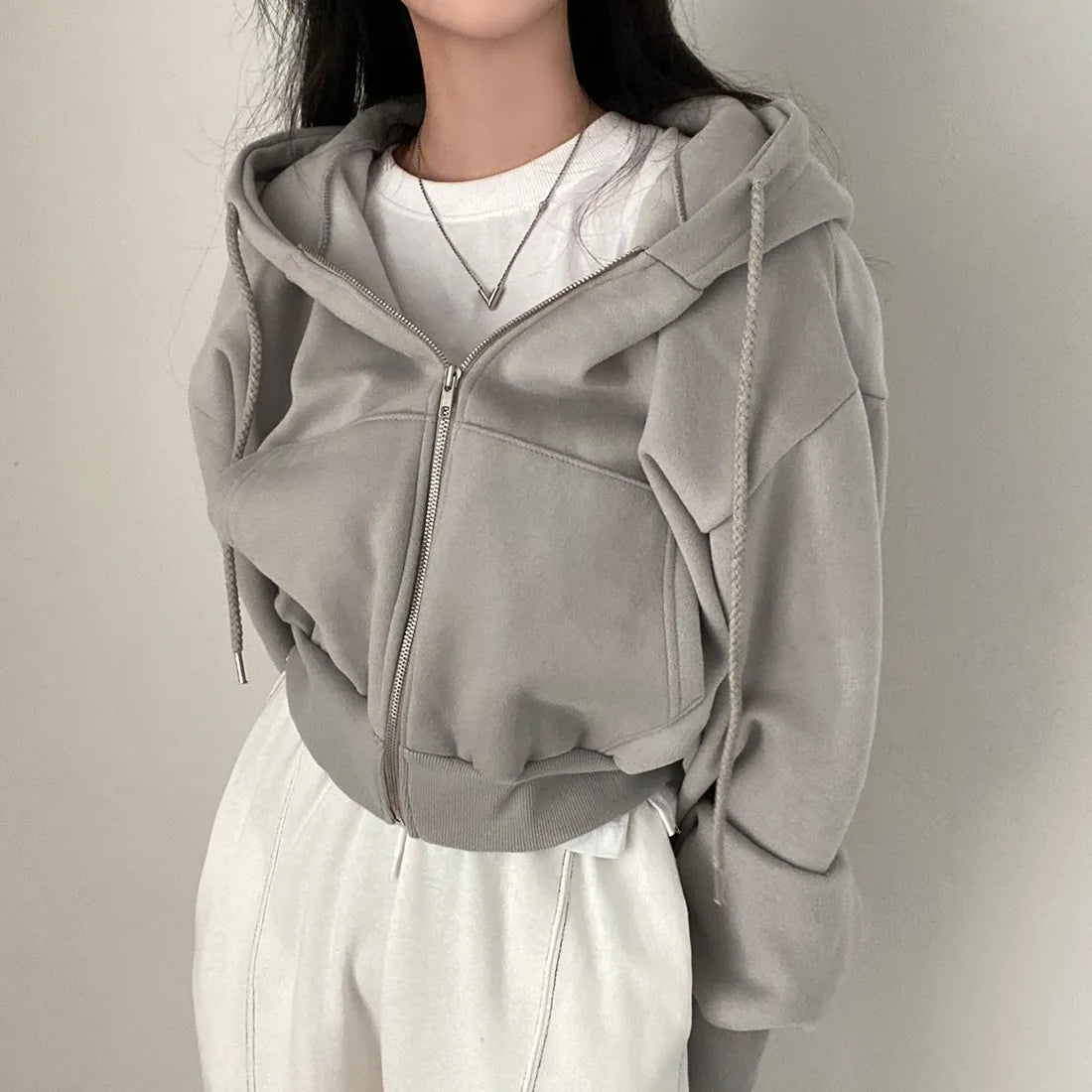 Hanna | Lässiges Sweatshirt Damen mit Reißverschluss