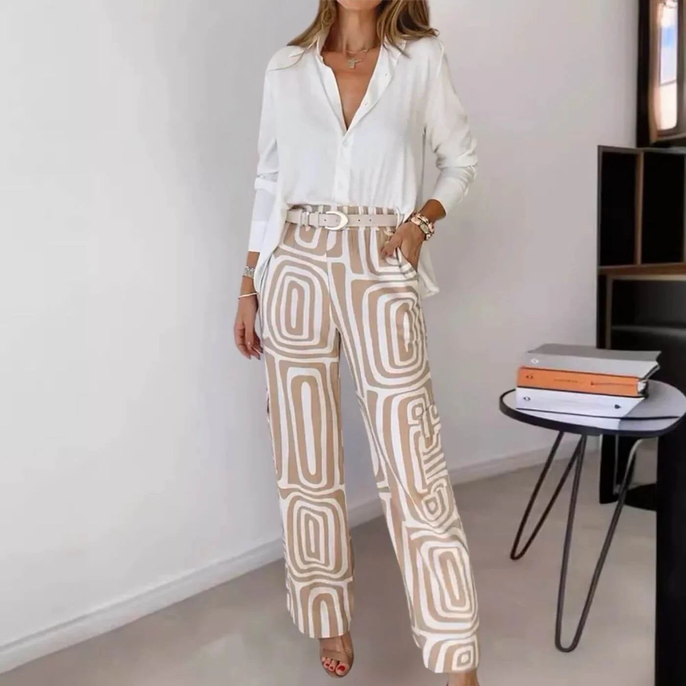 Clara | Stilvolles Blusen-Hosen-Set für Damen