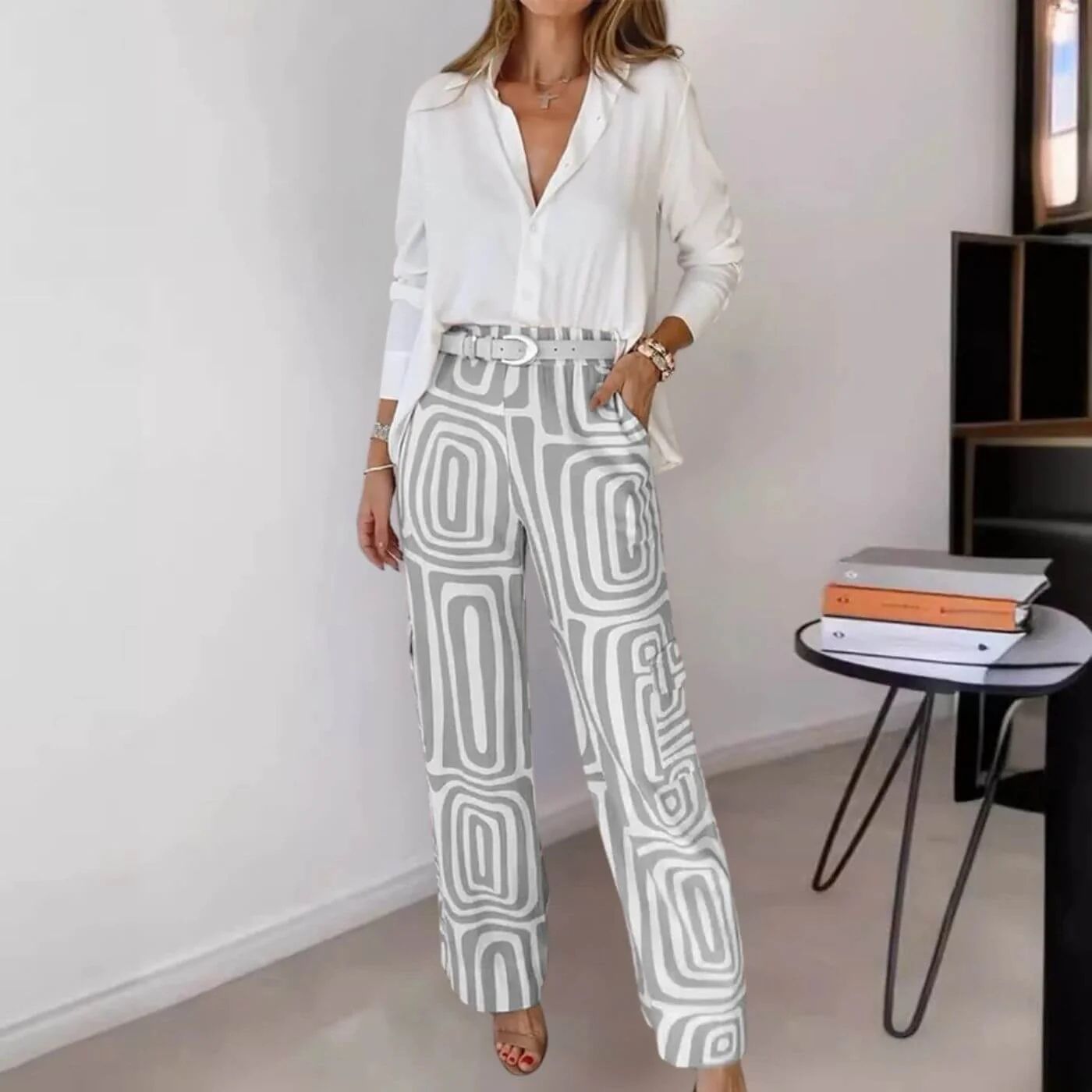 Clara | Stilvolles Blusen-Hosen-Set für Damen