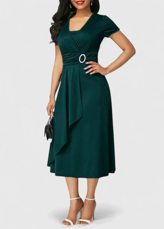 Amira | Elegantes Midikleid Damen mit modernem Schnitt