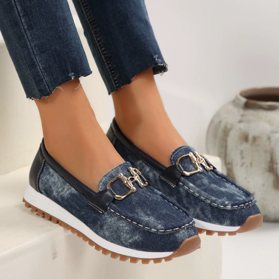 Hannah | Elegante Loafer Mit Glanzdetail Look