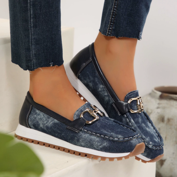 Hannah | Elegante Loafer Mit Glanzdetail Look
