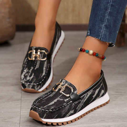 Hannah | Elegante Loafer Mit Glanzdetail Look