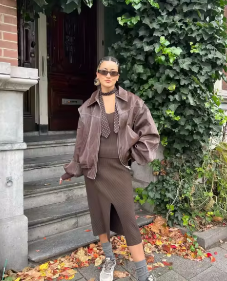 Isabel | Bequeme Damen Lederjacke in Plus Size mit Zipper