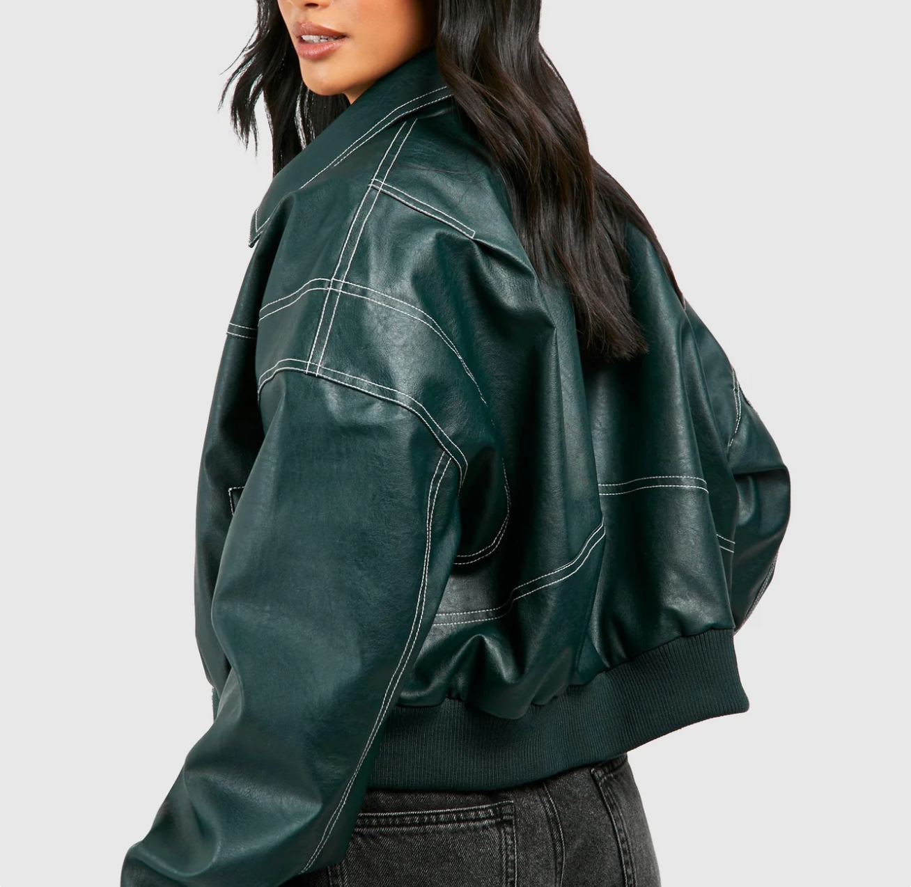 Isabel | Bequeme Damen Lederjacke in Plus Size mit Zipper
