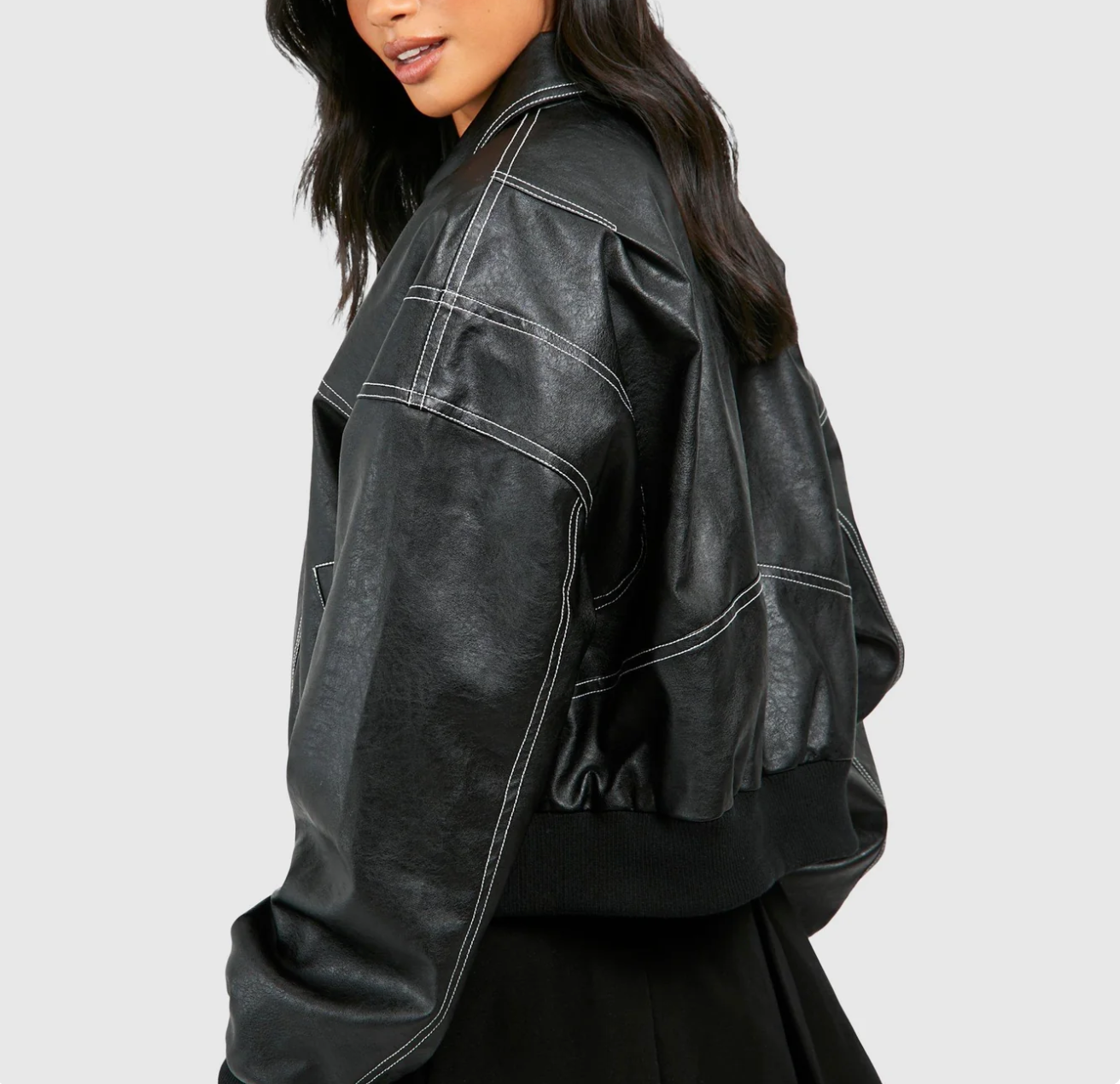 Isabel | Bequeme Damen Lederjacke in Plus Size mit Zipper