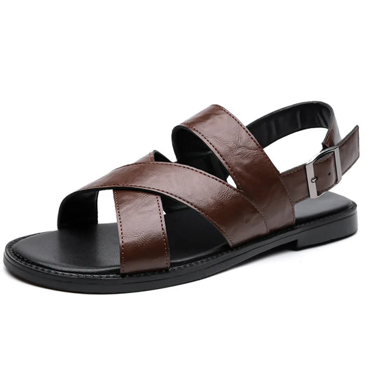 Max | Klassische Ledersandalen Herren Chic