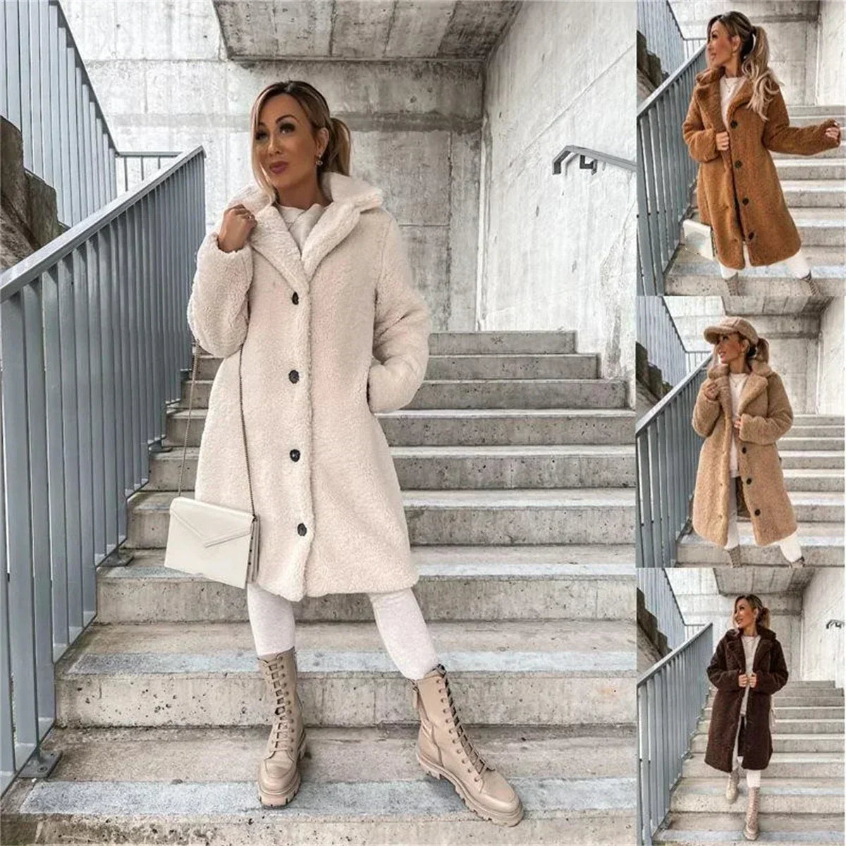 Leonie | Stylische Damenjacke aus Teddy-Material