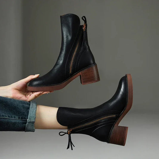 Lea | Modische Damenstiefeletten aus Leder mit Stil