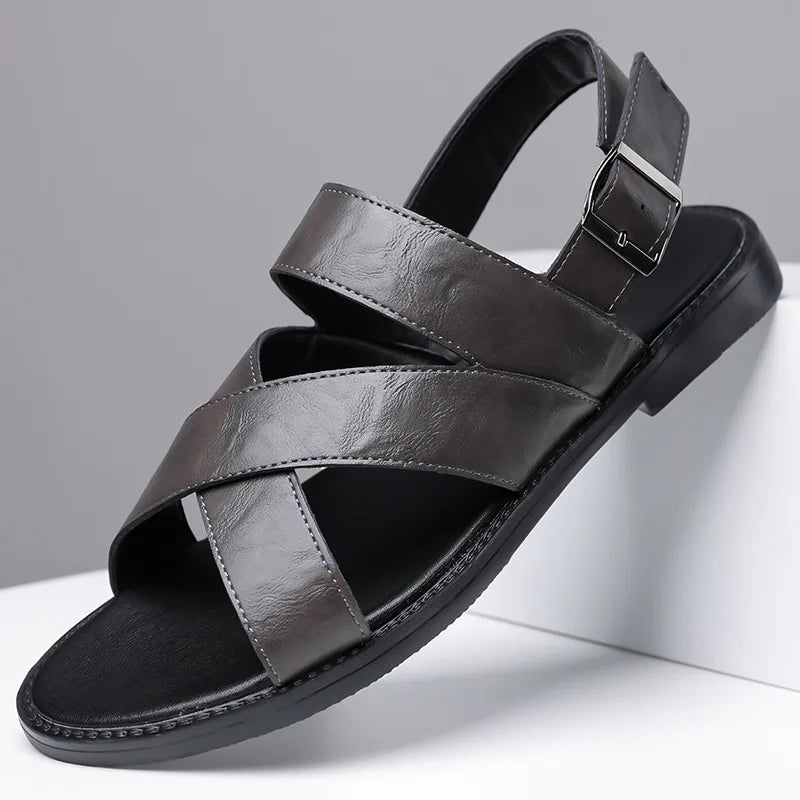 Max | Klassische Ledersandalen Herren Chic