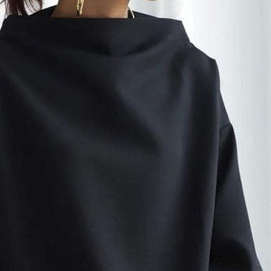 Clara | Kuscheliger Damenpullover mit hohem Ausschnitt