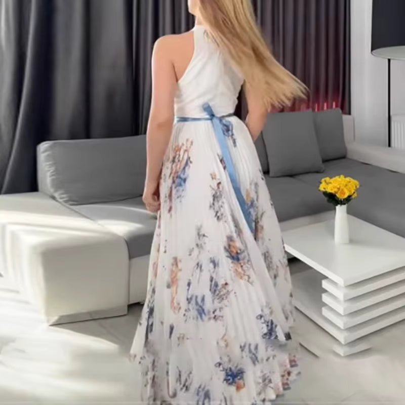 Lena | Damen Maxikleid elegant modern plissiert