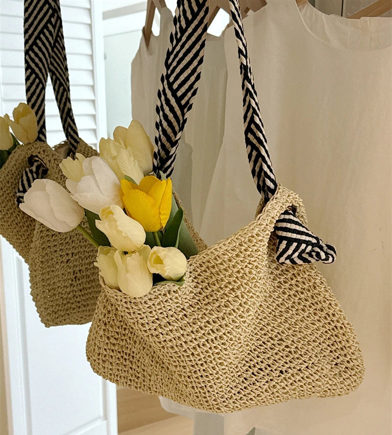 Tessa | Boho Geflochtene Tote Bag Alltagstauglich