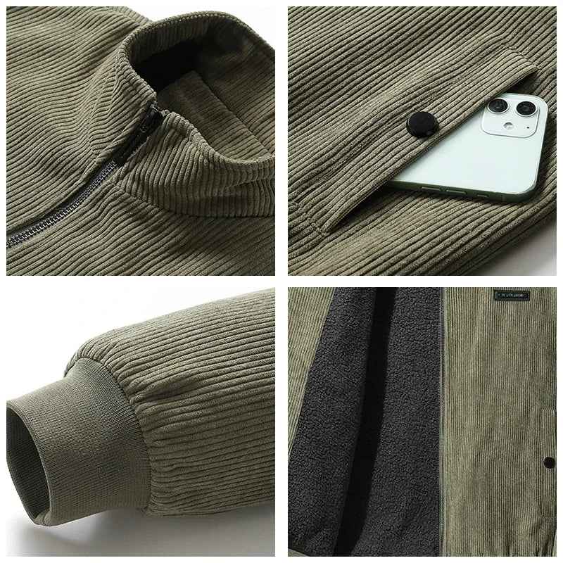 Leon | Herren Cordjacke mit warmem Fleecefutter