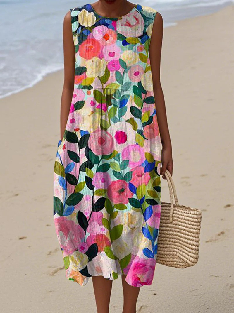 Elisa | Strandkleid mit künstlerischem Ausdruck