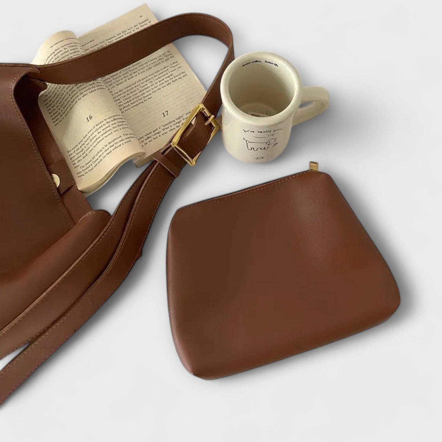 Julia | Damen Lederschultertasche modern und stilvoll