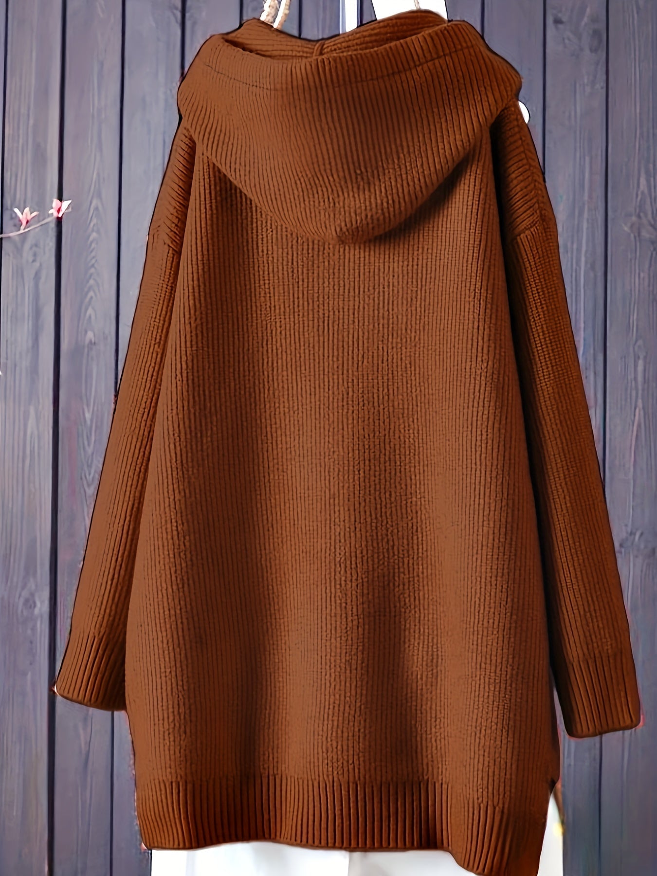 Helena | Lässiger Strick-Kapuzenpullover mit langen Ärmeln