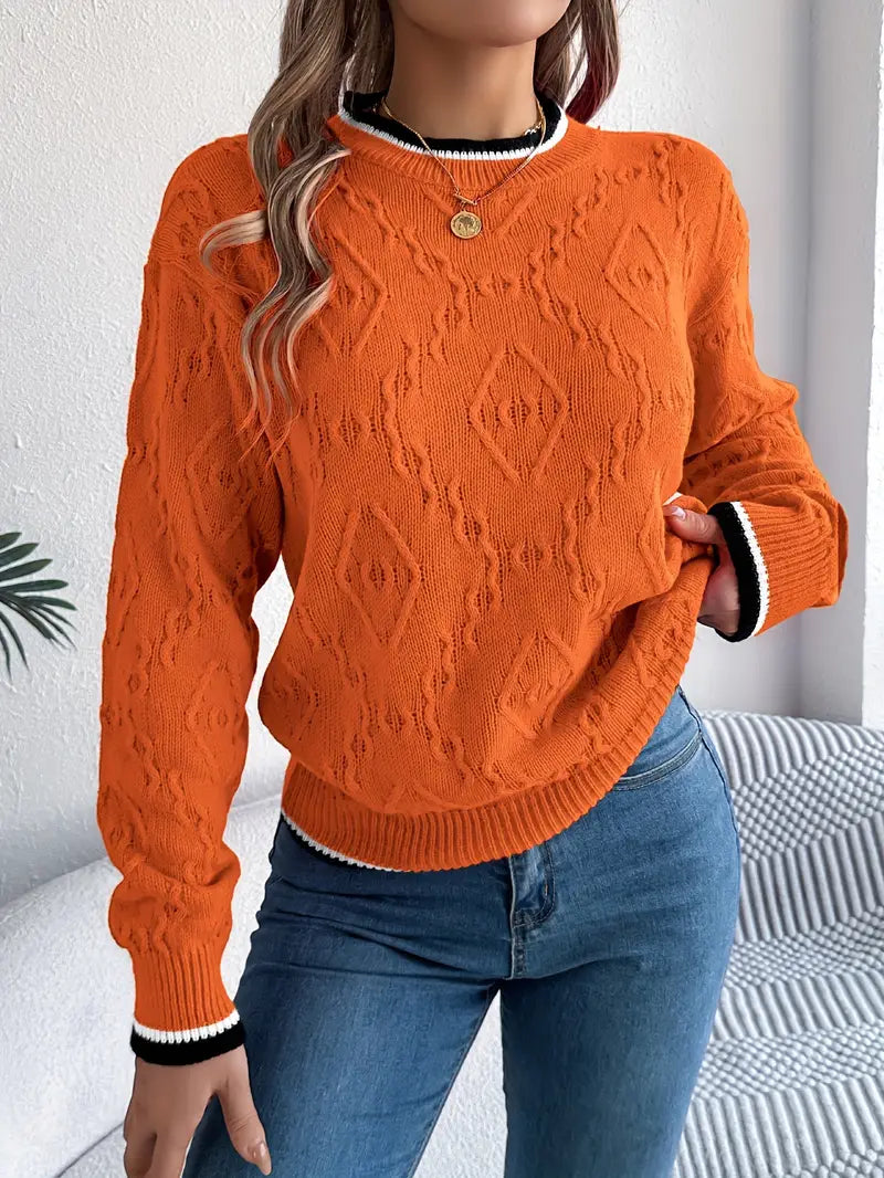 Julia | Eleganter Pullover für Damen im Streifenstil