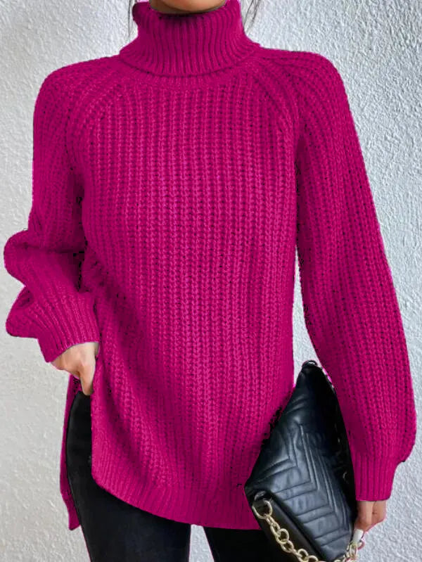 Lena | Stylischer Rollkragenpullover Damen Raglan