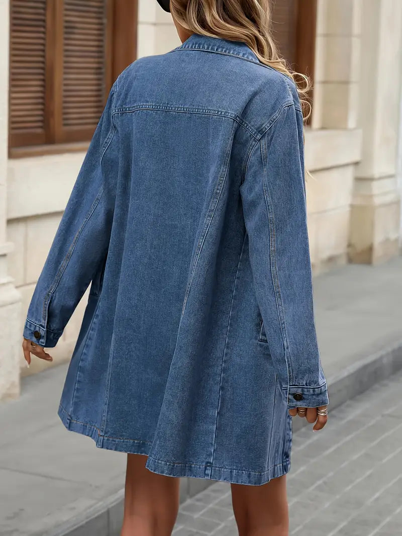 Helena | Klassische Jeansjacke Damen mit praktischen Taschen