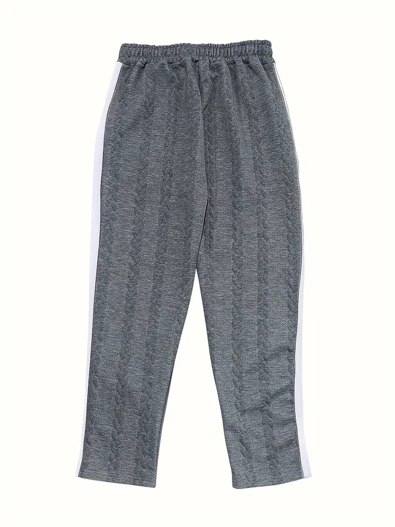 Marie | Trendige Strickhose mit Knöpfen an der Seite