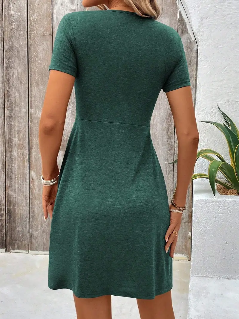 Sofia | Kurzarm V-Ausschnitt Twistkleid Damen