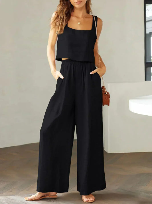 Isabella | Damen Set aus Top und Hose für stilvolle Outfits