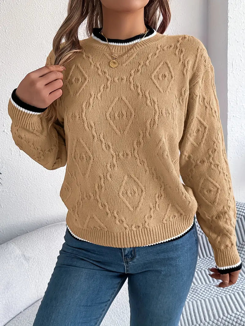 Julia | Eleganter Pullover für Damen im Streifenstil
