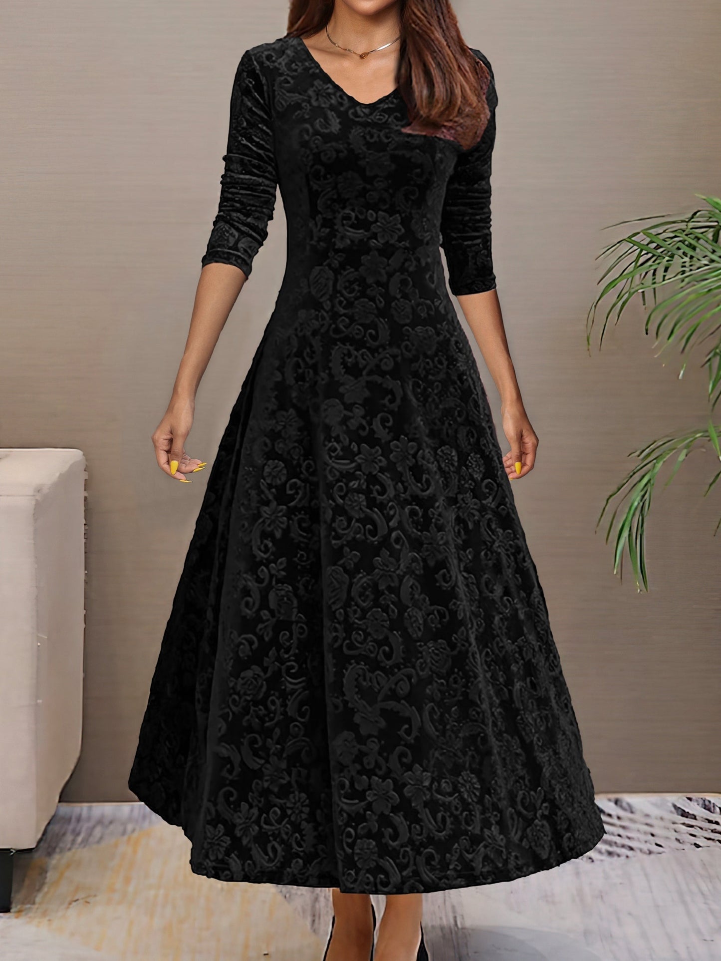 Isabella | Damen Samtkleid elegant modern stilvoll