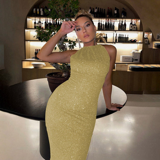 Laura | Stilvolles Abendkleid Damen lang & mit Pailletten