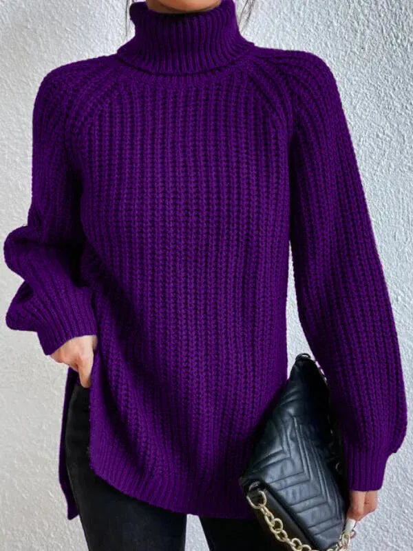 Lena | Stylischer Rollkragenpullover Damen Raglan