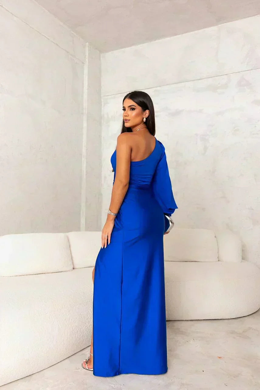 Sofia | Damen Maxikleid schulterfrei modern elegant