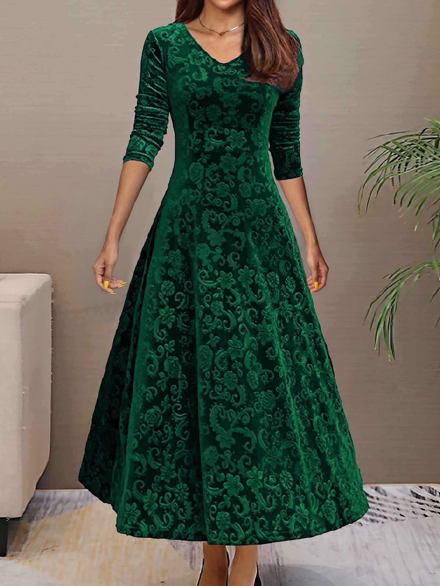 Isabella | Damen Samtkleid elegant modern stilvoll