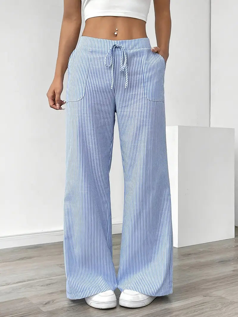 Clara | Elegante gestreifte Hose mit praktischen Taschen